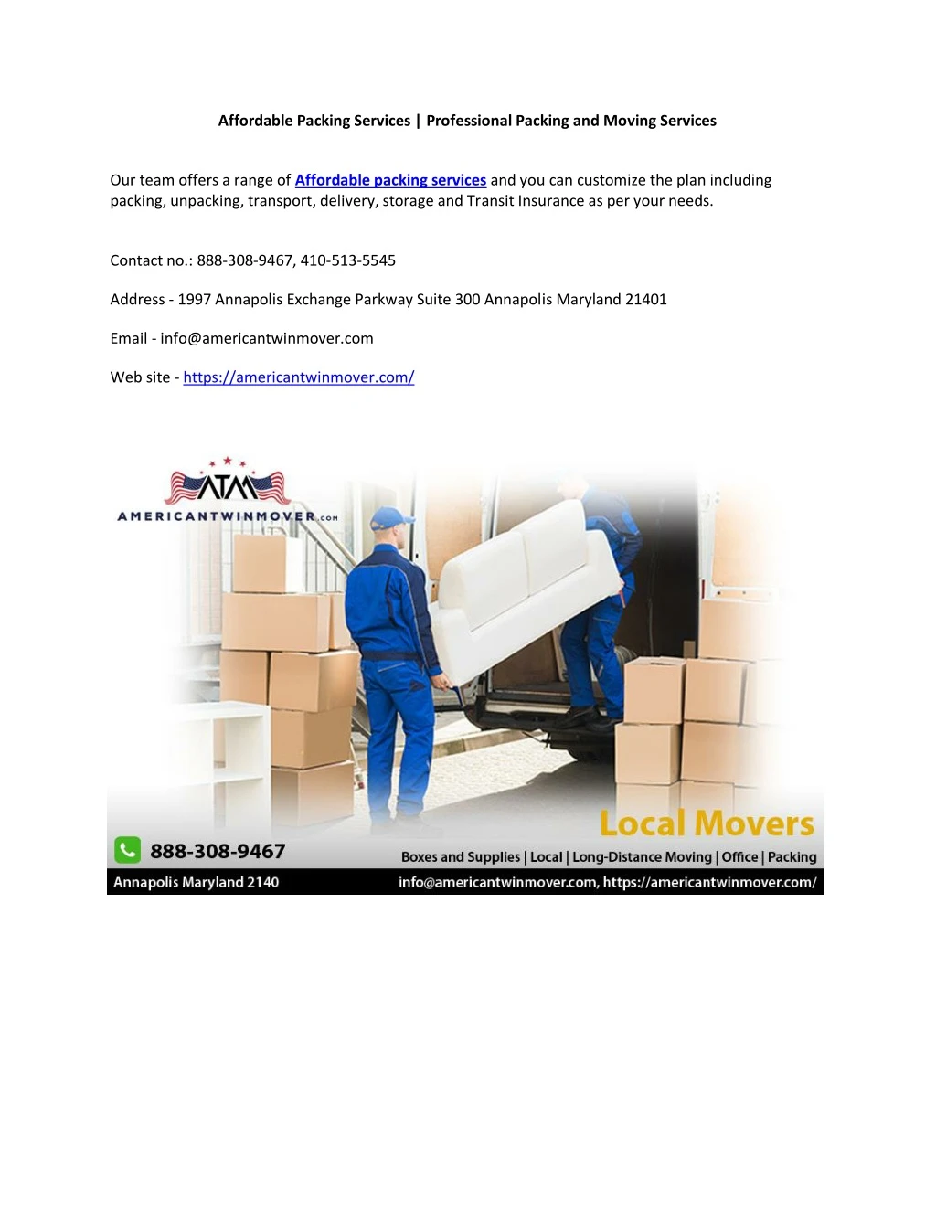 affordable packing services professional packing