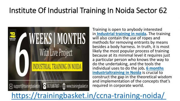 Best project based industrial training in noida