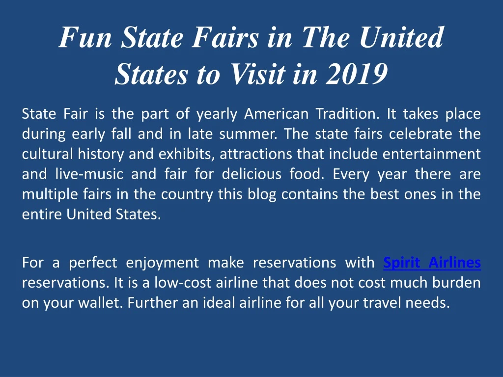 fun state fairs in the united states to visit in 2019