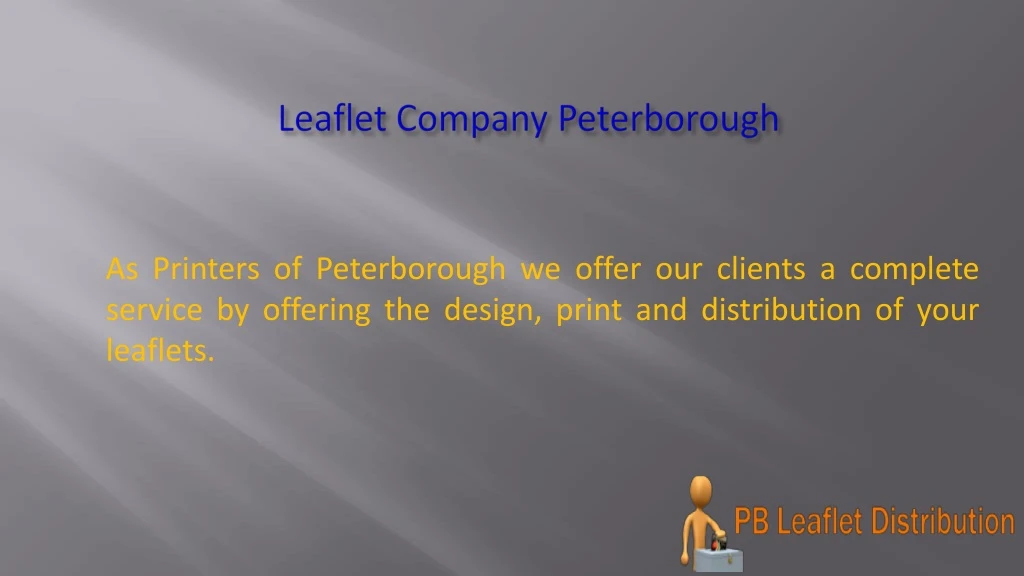 leaflet company peterborough