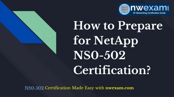 Netapp NS0-502_NCIE SAN 7-Mode Exam Practice Test