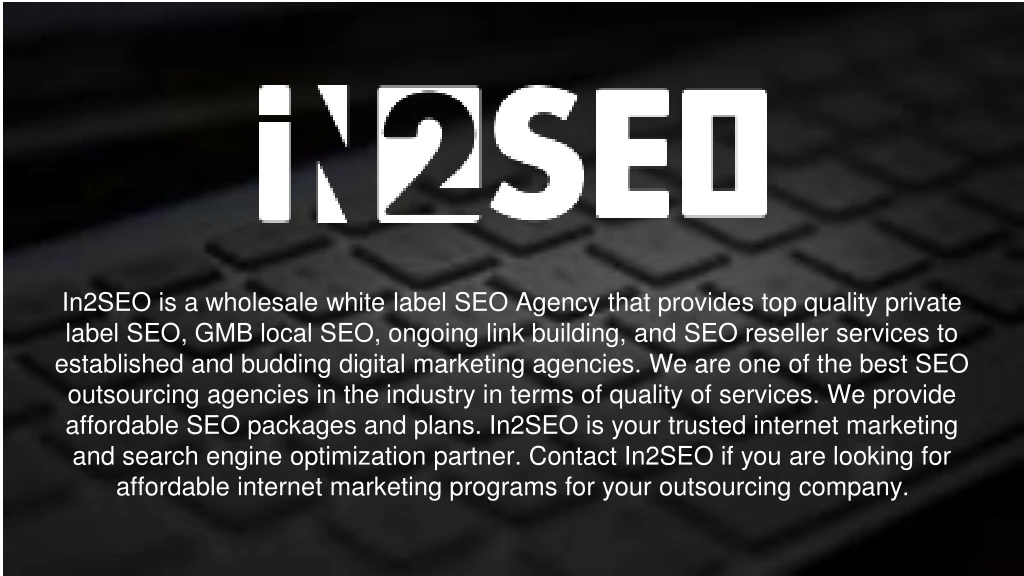 in2seo is a wholesale white label seo agency that