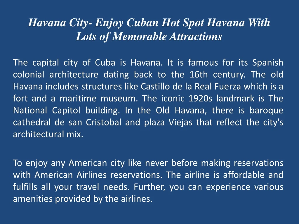havana city enjoy cuban hot spot havana with lots of memorable attractions