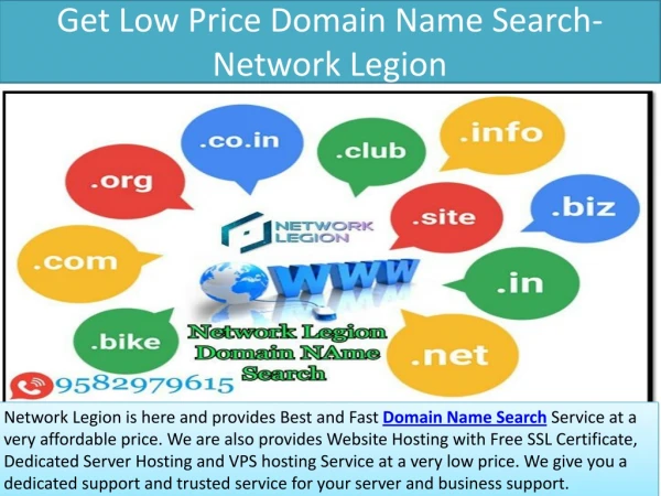 Get Full Secure Website Hosting, Domain Name and Dedicated Server Hosting- Network Legion