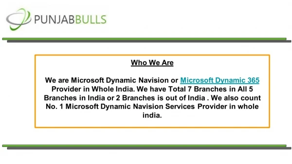 Microsoft Dynamics 365 | Punjab Bulls Technology Pvt Ltd