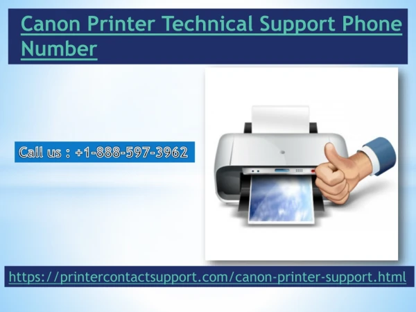 Canon Printer Technical Support Number 1-888-597-3962