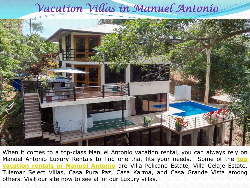 vacation villas in manuel antonio