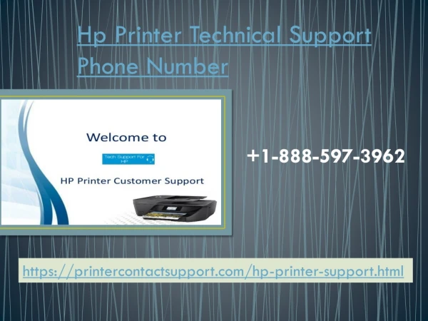 Hp Printer Tech Support Phone Number 1-888-597-3962