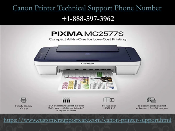 Canon Printer Support Number 1-888-597-3962