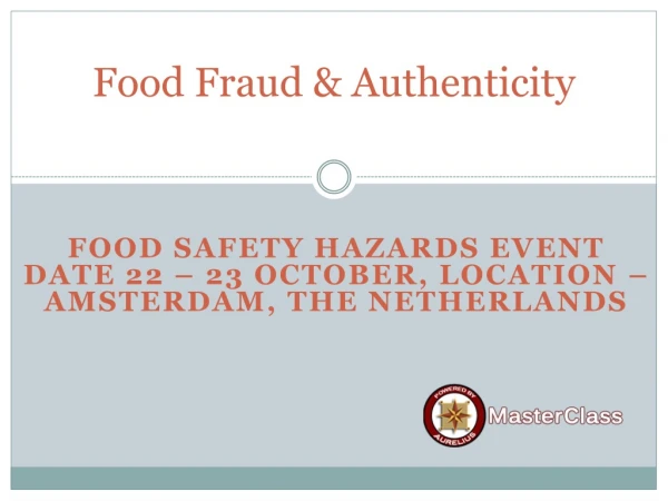 food fraud authenticity