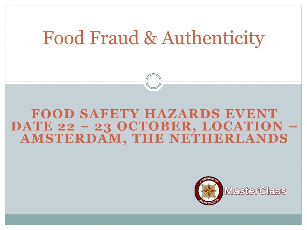 food fraud authenticity