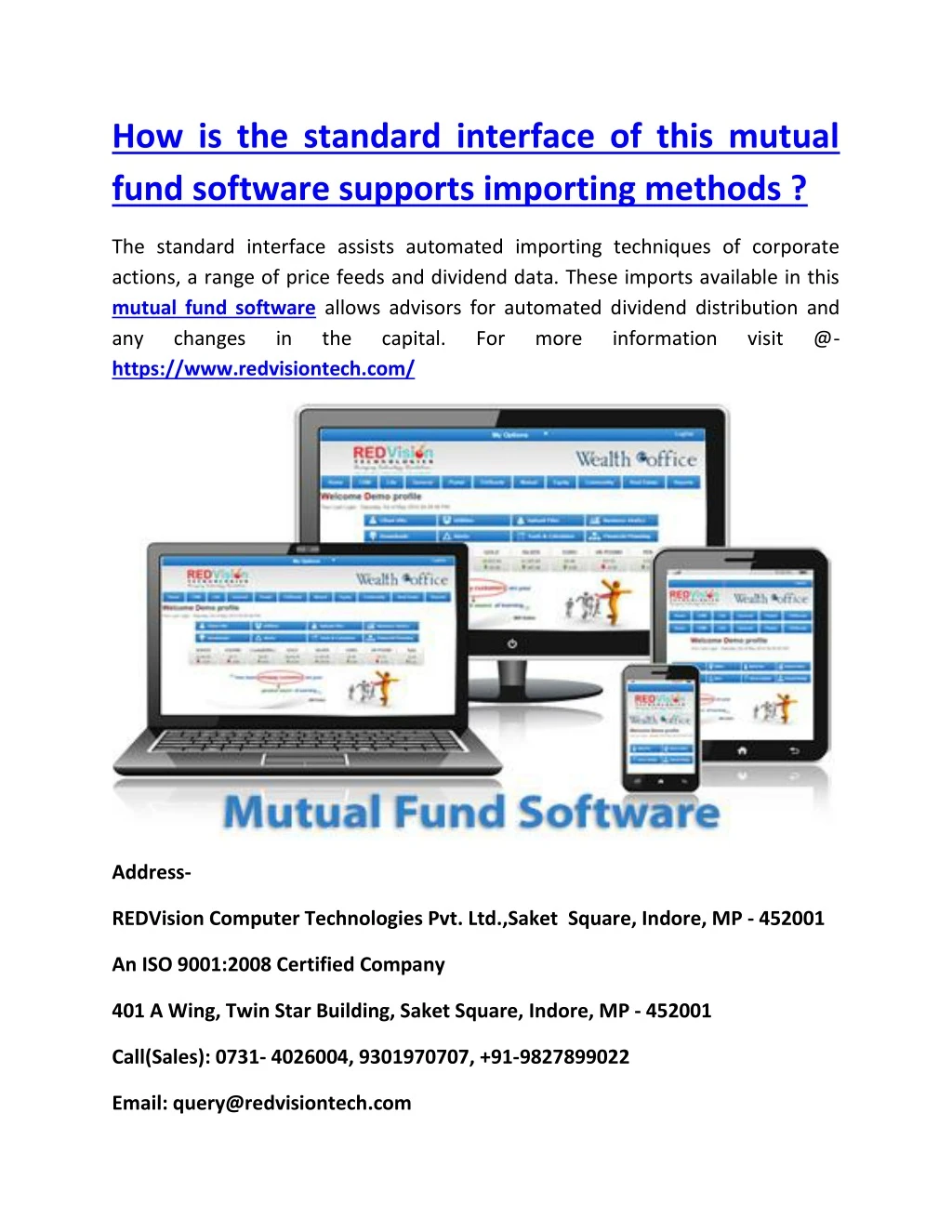 how is the standard interface of this mutual fund