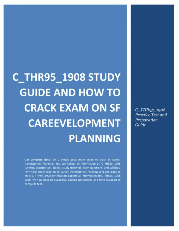 C_THR95_1908 Study Guide and How to Crack Exam on SF Career Development Planning