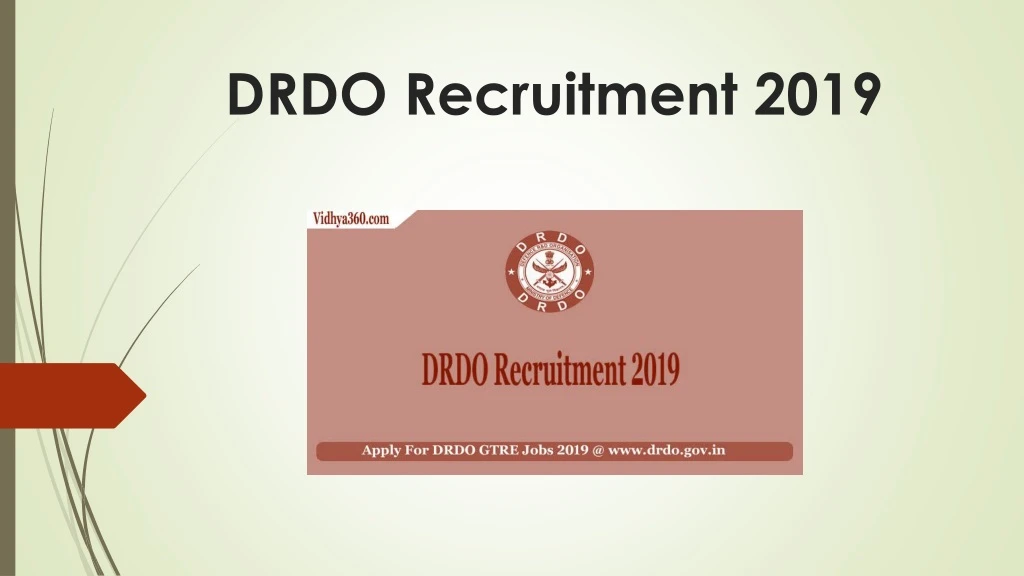 drdo recruitment 2019