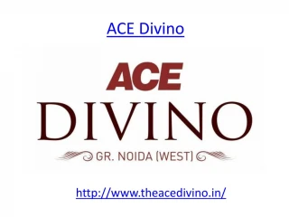 ACE Divino Sector 1 Noida Extension Greater Noida West ACE New Project