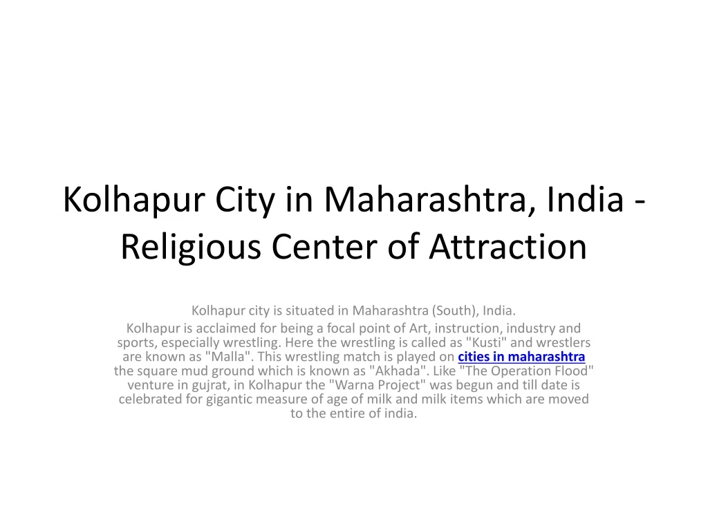 kolhapur city in maharashtra india religious center of attraction