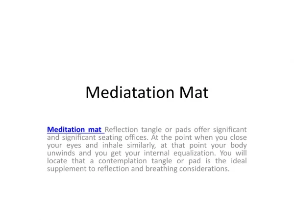 meditation mat