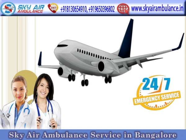 Book the Service of Renowned Air Ambulance in Bangalore
