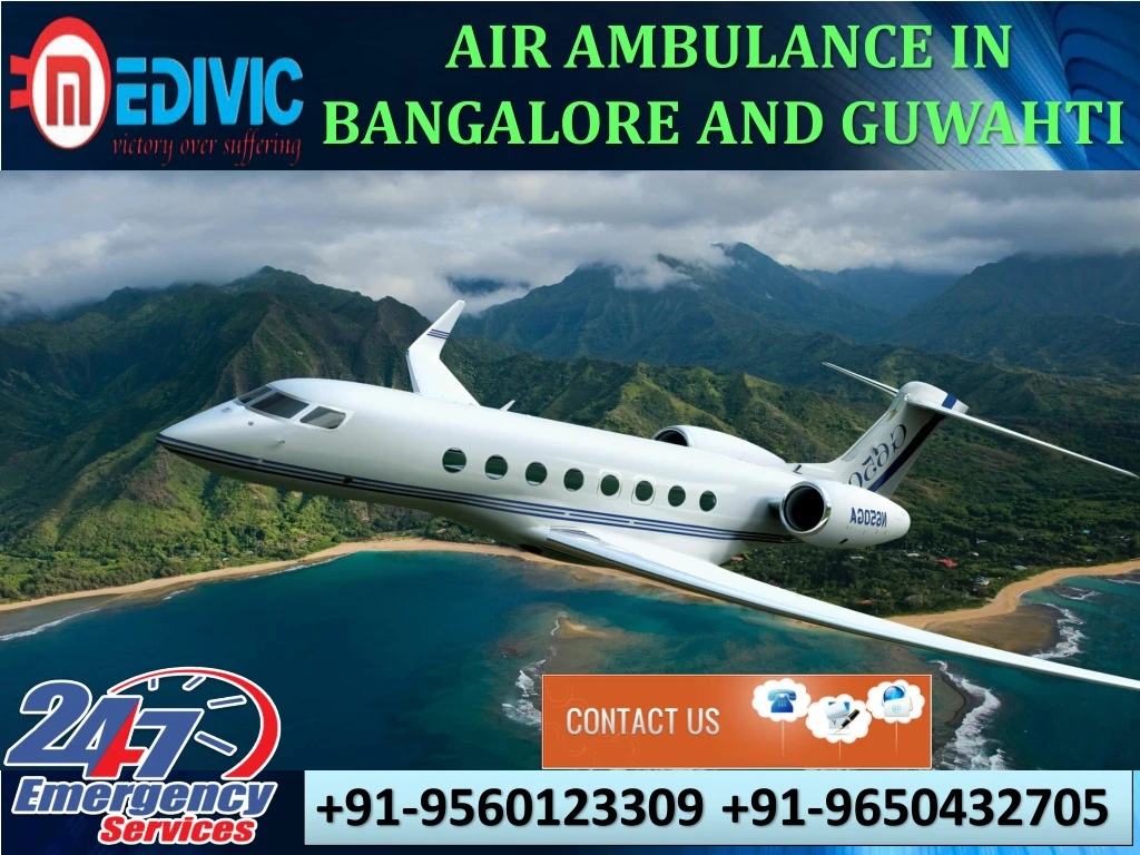 air ambulance in bangalore and guwahti