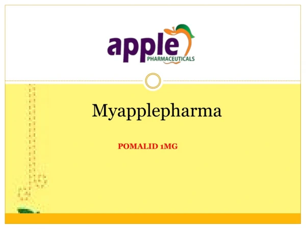 pomalid 1mg, pomalid 1mg tablets - Myapplepharma