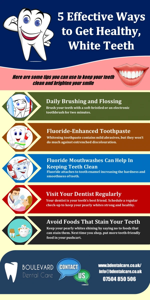 5 Effective Ways to Get Healthy, White Teeth