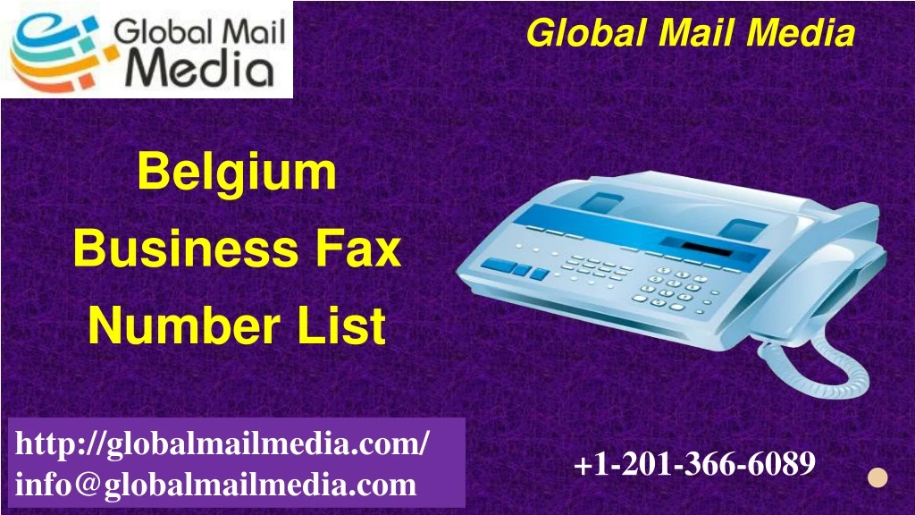 belgium business fax number list