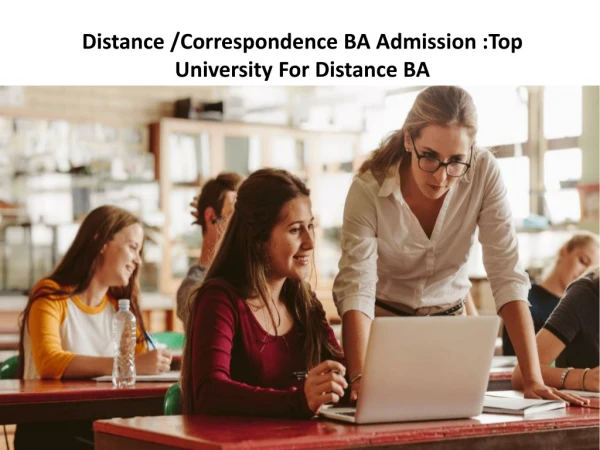 Distance /Correspondence BA Admission :Top University For Distance BA