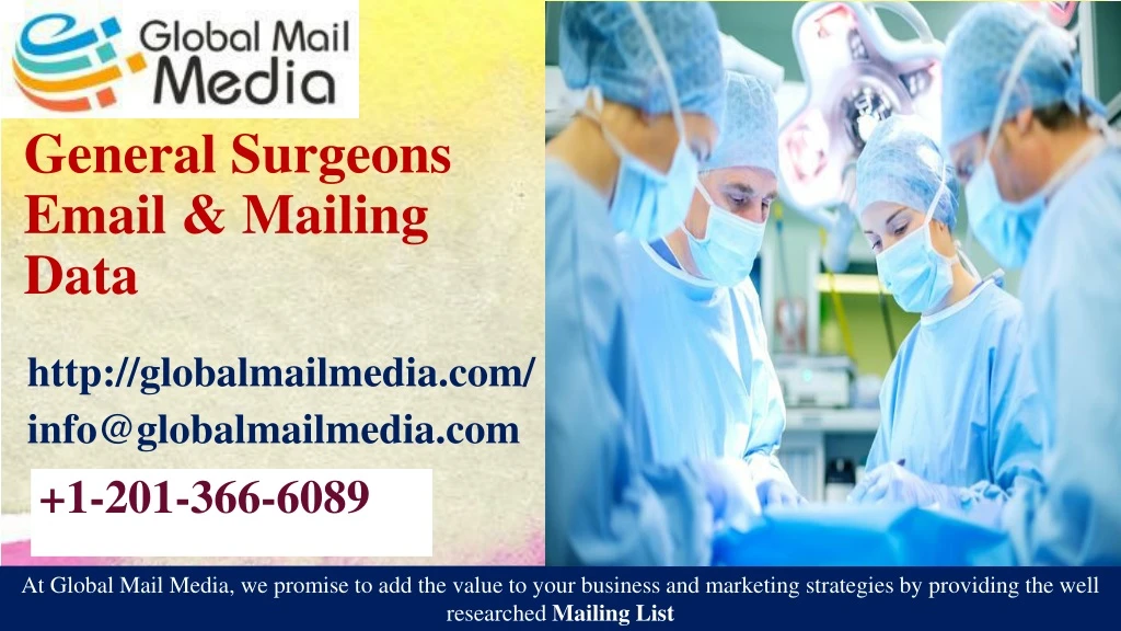 general surgeons email mailing data