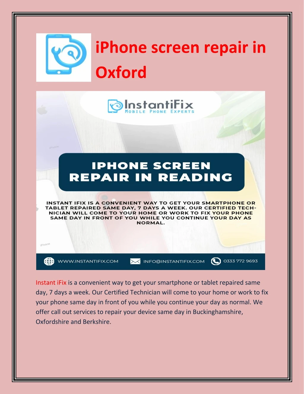 iphone screen repair in oxford