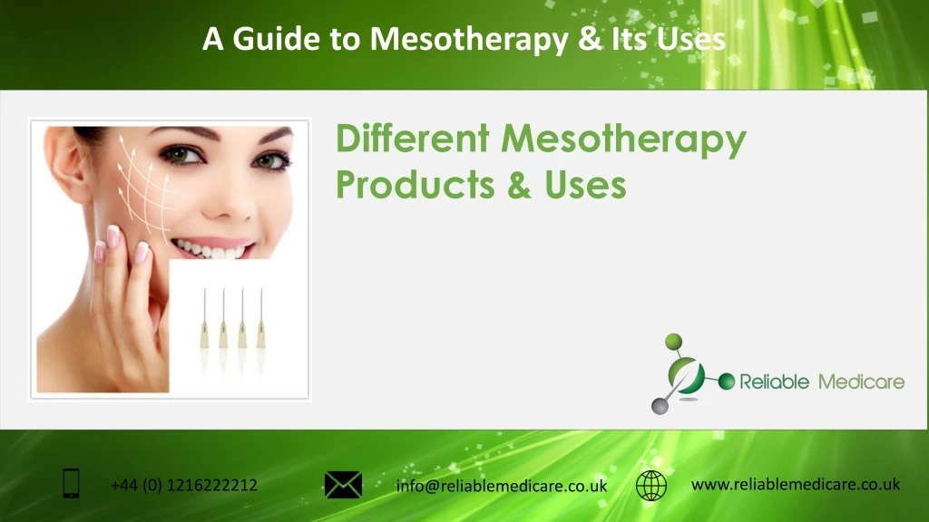 a guide to mesotherapy its uses