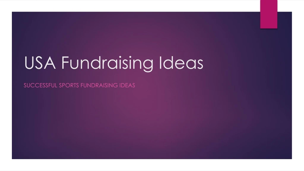 usa fundraising ideas