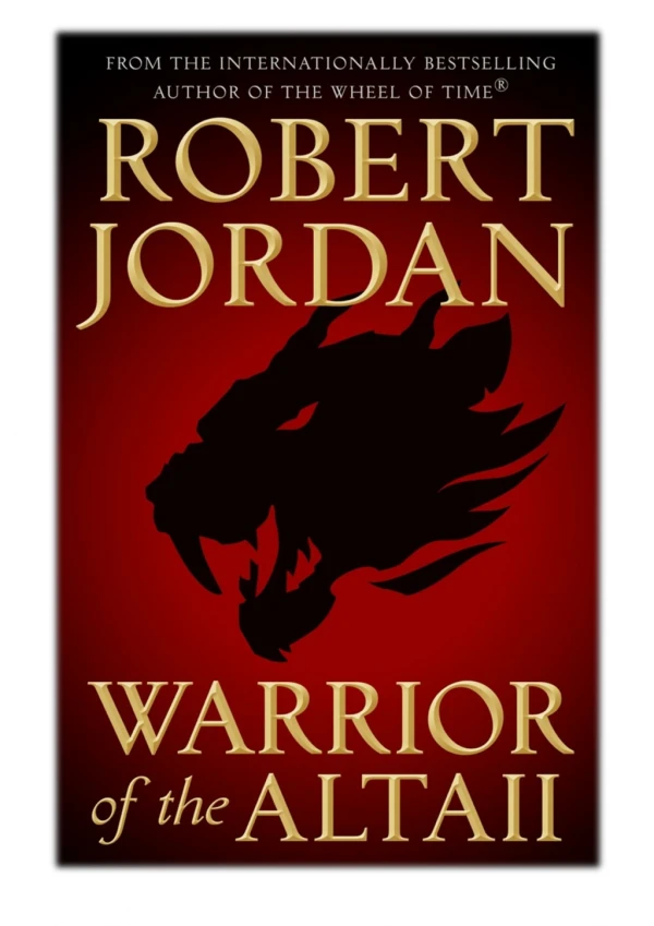 [PDF] Free Download Warrior of the Altaii By Robert Jordan
