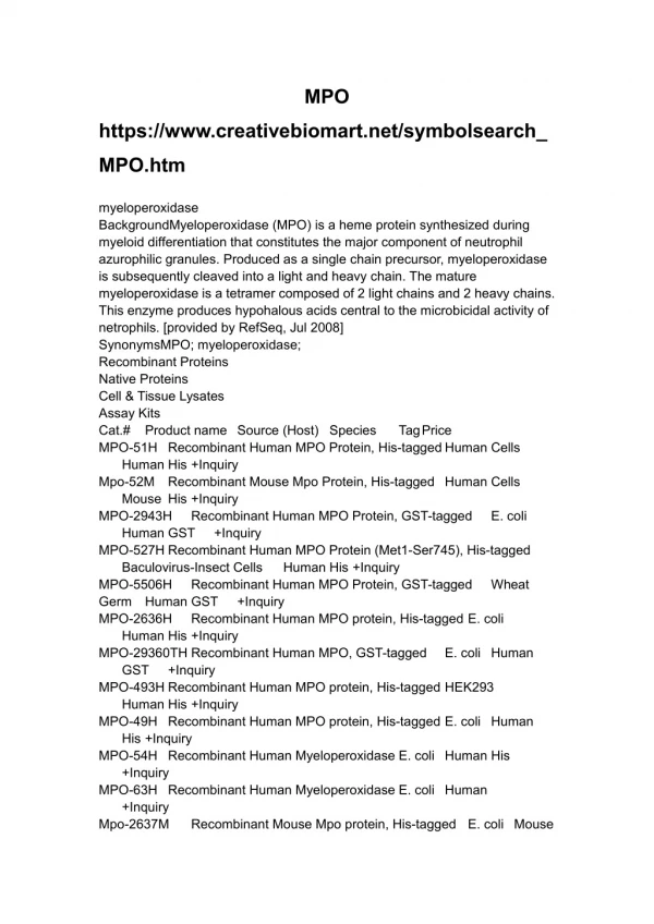 myeloperoxidase