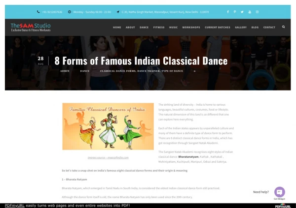 8 Forms of Famous Indian Classical Dance