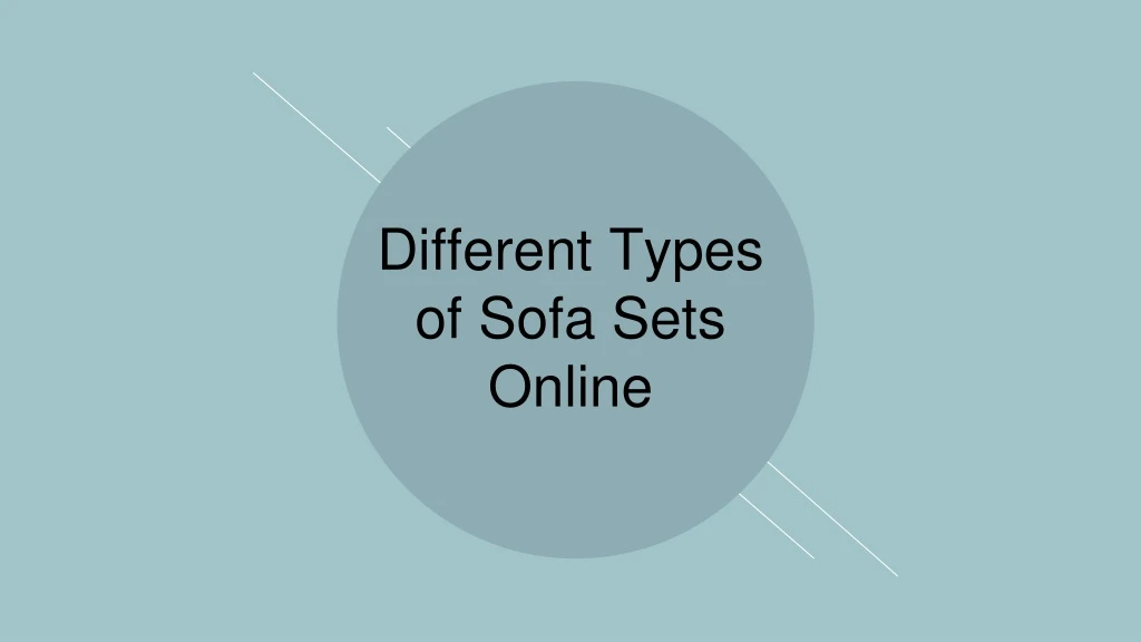 different types of sofa sets online