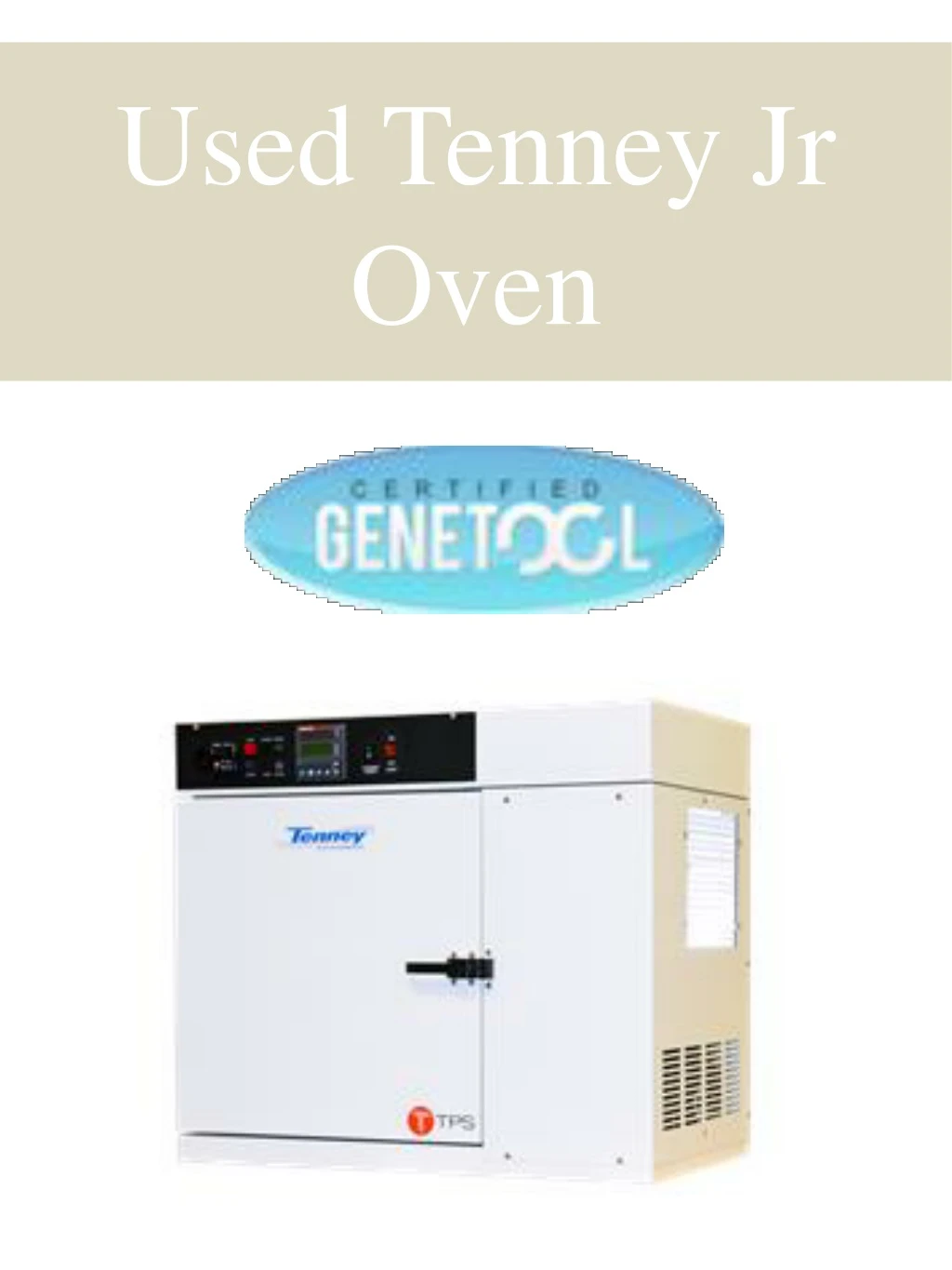 used tenney jr oven