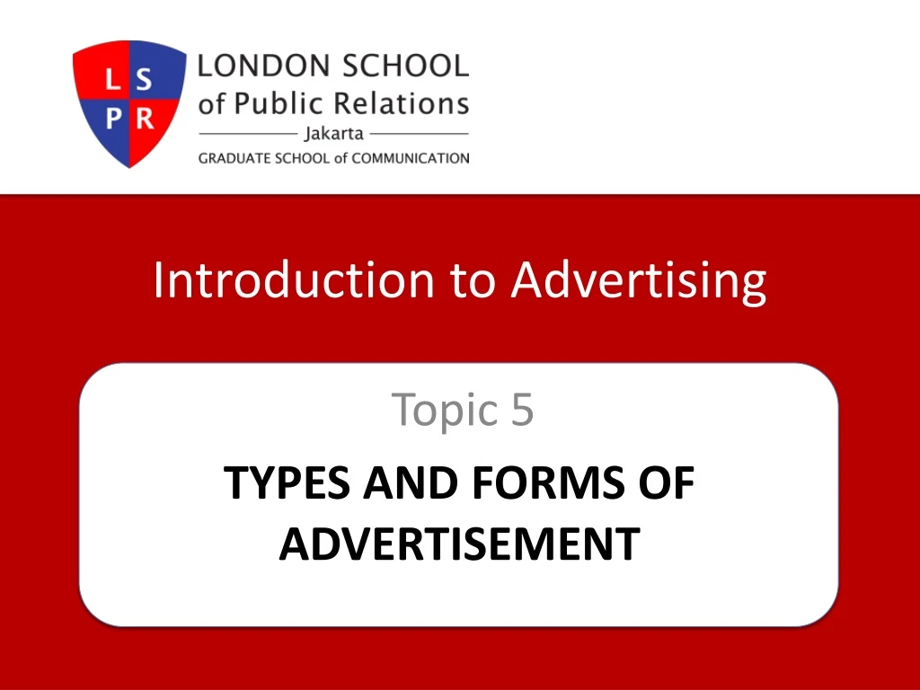 types and forms of advertisement