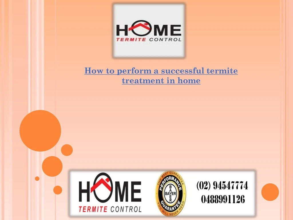 how to perform a successful termite treatment