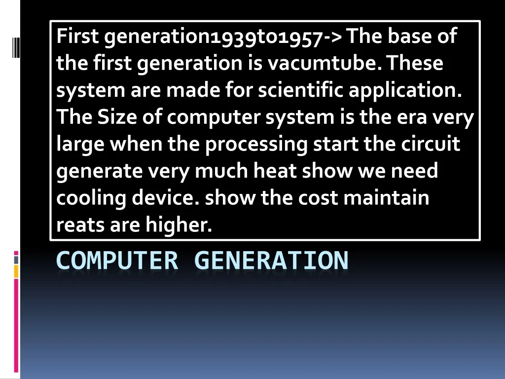 computer generation