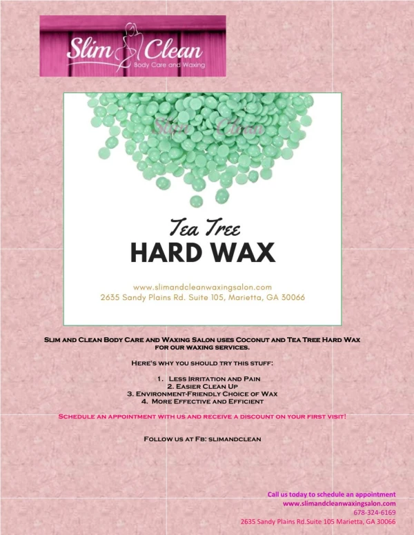 Tea Tree Hard Wax | Slim and Clean