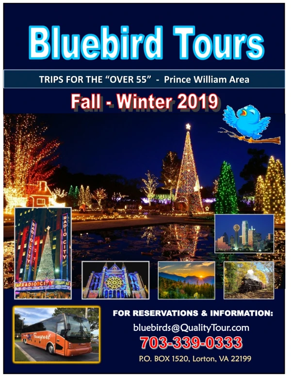 Fall Winter 2-19 Bluebird Tour Schedule