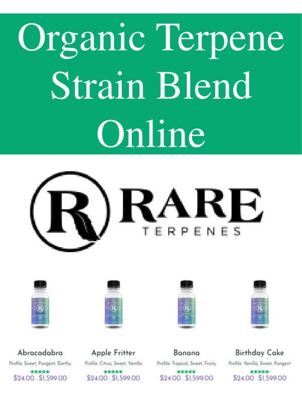 Organic Terpene Strain Blend Online