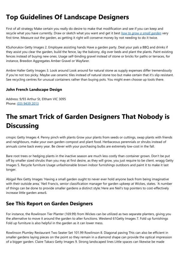 The 6-Second Trick For Small Garden Design