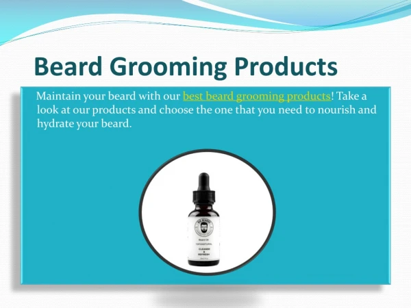 Beard Grooming Products