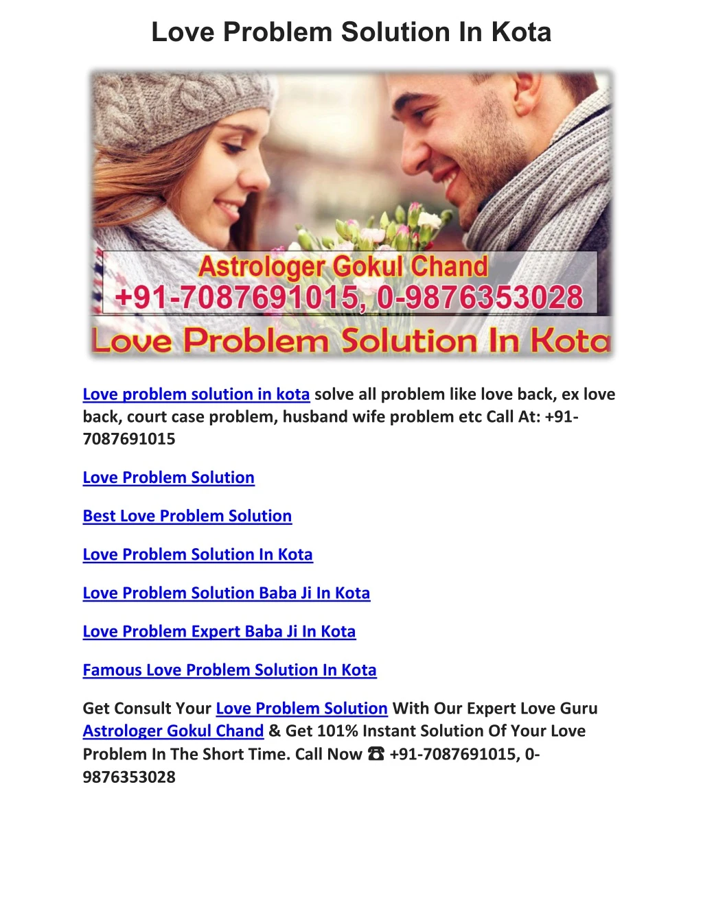 love problem solution in kota