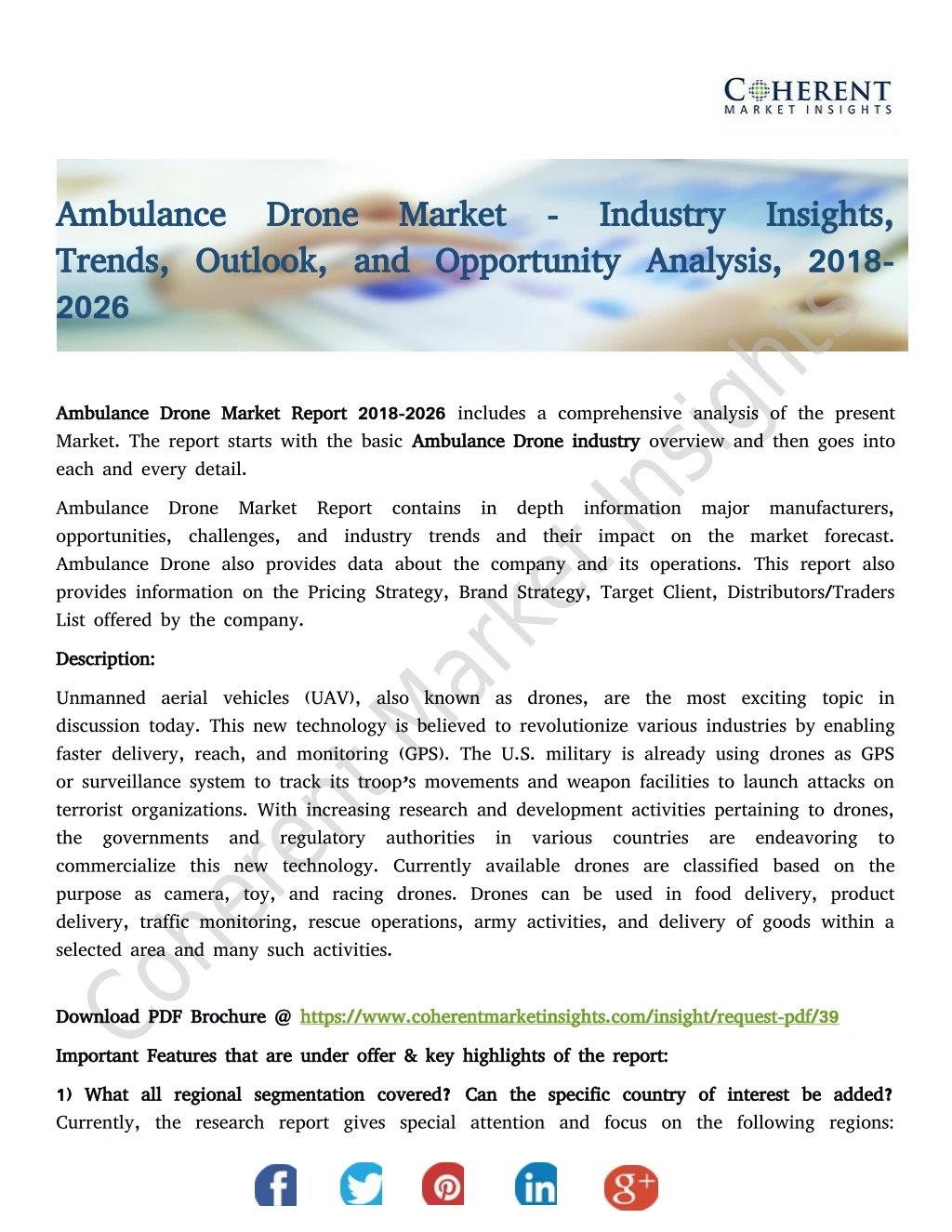 ambulance drone market industry insights
