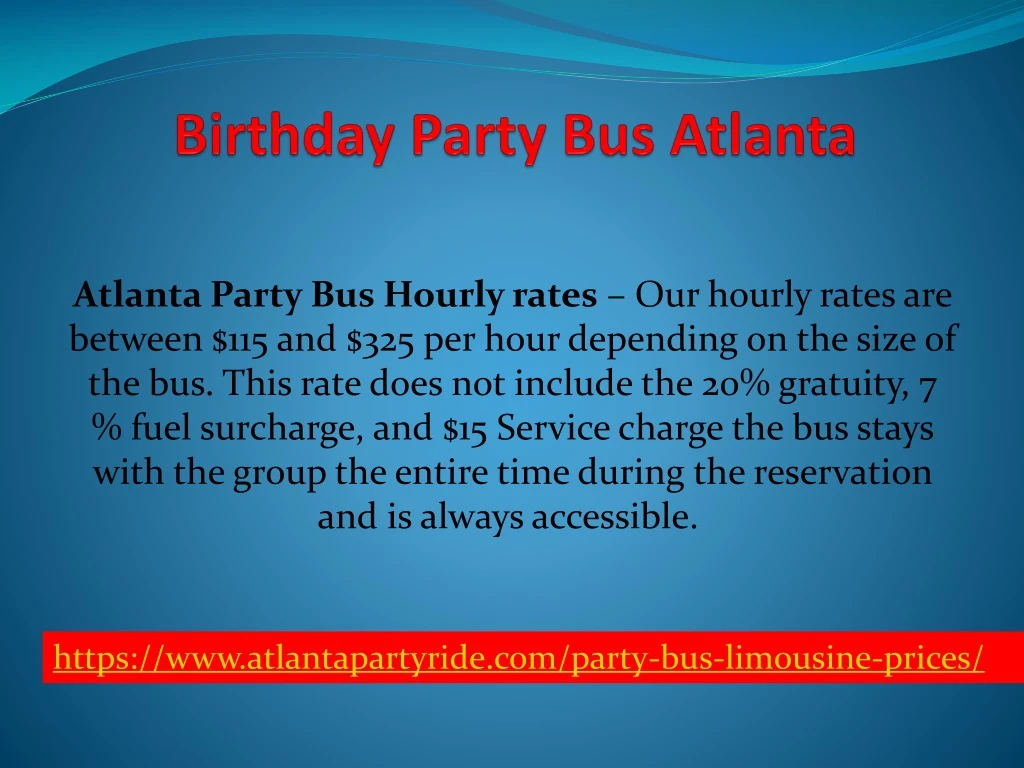 birthday party bus atlanta