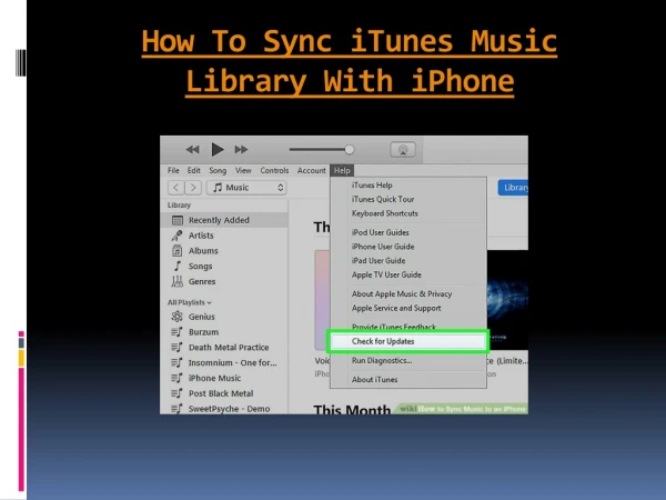 how to sync itunes music library with iphone