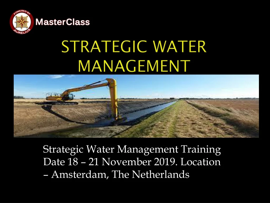 strategic water management