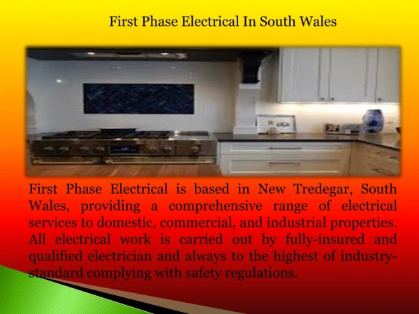 First Phase Electrical In South wales